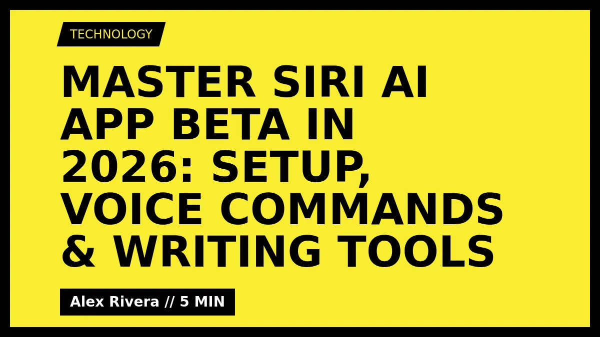 How to Set Up and Use Siri AI App: A Step-by-Step Guide for 2026 Beta Users